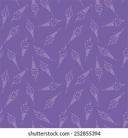 Creative seamless pattern with ice cream