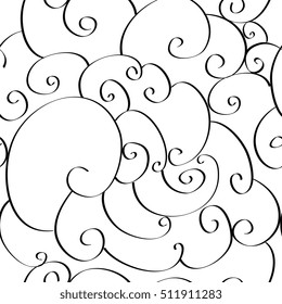 Creative seamless pattern. Textures made with ink. Hand-drawn for your designs: logo, for posters, invitations, cards, etc. Vector.