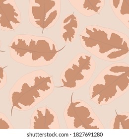 Patrón creativo sin fisuras con hojas tropicales. Textura de moda con plantas exóticas dibujadas a mano. Diseño botánico de bañador. Impresión veraniega exótica de la jungla.