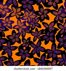 Patrón creativo sin fisuras con hojas tropicales. Patrón de moda con plantas exóticas dibujadas a mano. Diseño botánico de bañador. Impresión veraniega exótica de la jungla.	