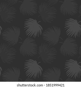 Patrón creativo sin fisuras con hojas tropicales. Patrón de moda con plantas exóticas dibujadas a mano. Diseño botánico de bañador. Impresión veraniega exótica de la jungla.	