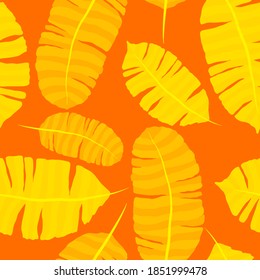 Patrón creativo sin fisuras con hojas tropicales. Patrón de moda con plantas exóticas dibujadas a mano. Diseño botánico de bañador. Impresión veraniega exótica de la jungla.	