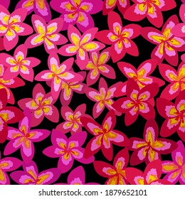 Creative seamless pattern with tropical leaves. Trendy pattern with hand drawn exotic plants. Swimwear botanical design. Jungle exotic summer print.	