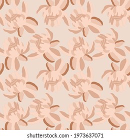 Creative seamless pattern with tropical leaves. Trendy pattern with hand drawn exotic plants. Swimwear botanical design. Jungle exotic summer print.	