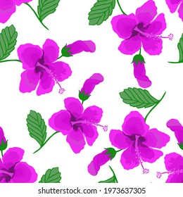 Creative seamless pattern with tropical leaves. Trendy pattern with hand drawn exotic plants. Swimwear botanical design. Jungle exotic summer print.	