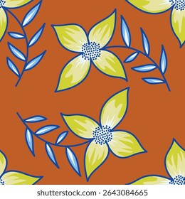 Motif créatif harmonieux de feuilles tropicales. Texture dessinée à la main. 
