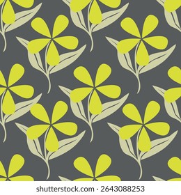 Patrón creativo sin fisuras con hojas tropicales. Textura dibujada a mano de moda. 
