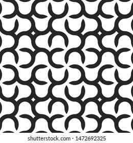 Creative seamless stylish pattern. Vector endless grid background. Simple white and black texture