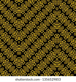 creative Seamless vector illustration with art deco pattern yellow