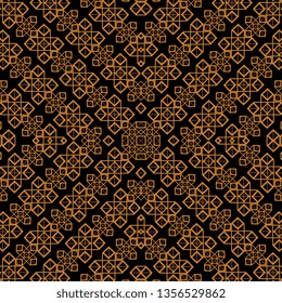 creative Seamless vector illustration with art deco pattern golden