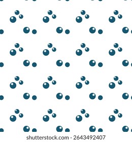 Creative seamless vector pattern featuring playful blue circles on a white background for modern design.