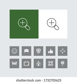 Creative search Line Icon with Bonus Icons. 