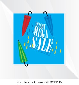 creative season mega sale concept vector illustration