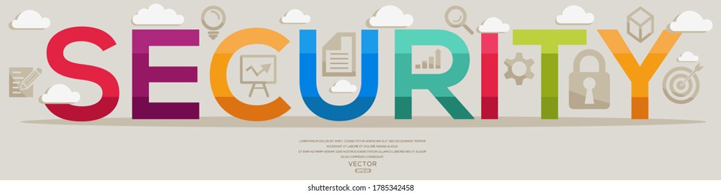 Creative (security) Design,letters and icons,Vector illustration.	

