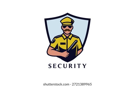 Logotipo do símbolo do crachá da Creative Security Guard