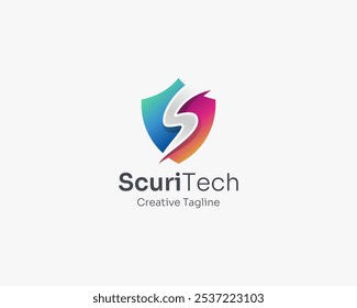 Gradiënt van logo voor creatieve beveiligingstechnologie