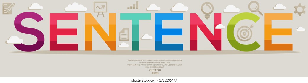 Creative (sentence) Design,letters and icons,Vector illustration.	
