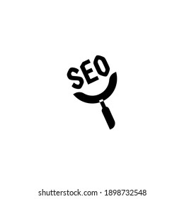 Creative seo black icon, search engine optimization icon