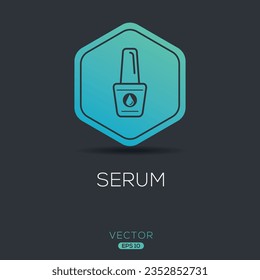 Kreatives (Serum) Symbol, Vektorzeichen.
