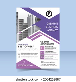 creative service agency flyer poster template design