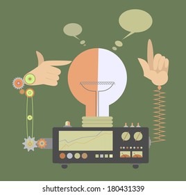 Creative service flat illustration concept