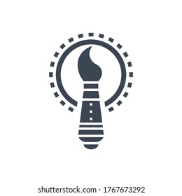 Creative Service Related Vector Glyph Icon. Isolated on White Background. Vector Illustration.
