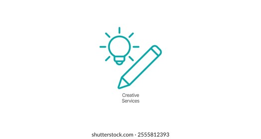 Creative Services Icon – Innovative Design and Branding Concept