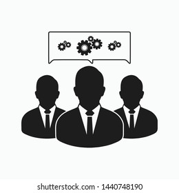 Creative Servicing Team Icon. Flat style vector EPS.