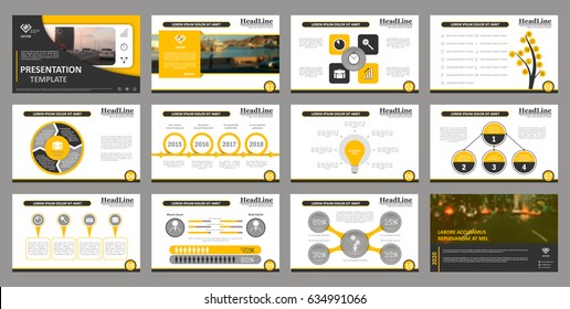 Creative set of abstract infographic elements. Modern presentation template with title sheet. Brochure design in dark gray, white and gray colors. Vector illustration. City street image. Urban.