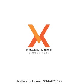 conjunto creativo de letra abstracta x logotipo Vector plano
