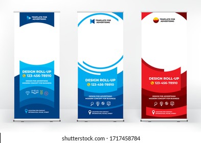 Creative set of advertising banner roll up, creative abstract background, banner for presentations, advertising of products and events, background for a brochure or booklet, advertising background