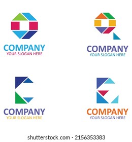Creative set of business letter logo design