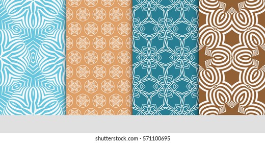 creative set of decorative geometric line pattern. linear floral seamless ornament. vector illustration. for design, wallpaper, fabric, invitation, brochure creative set of decorative geometric line pattern. linear floral seamless ornament. vector illustration. for design, wallpaper, fabric, invitation, brochure