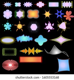 a creative set of frames for inserting your own images or labels in your style. design vector