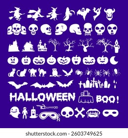 Creative set of halloween borders Design Icon