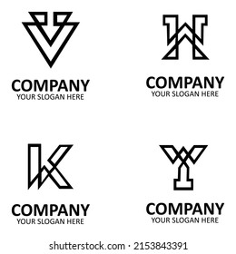 Creative set of letter logo design