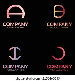 Creative set letter logo design
