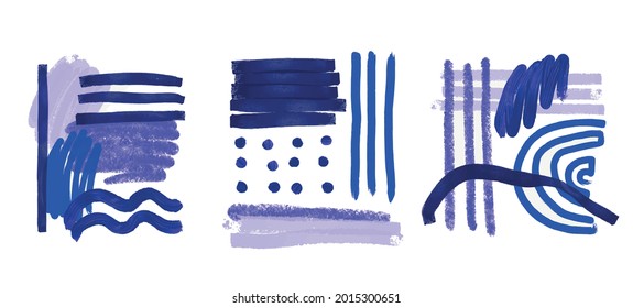 Creative set for patchwork bright colors geometric elements, shapes. 