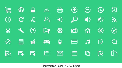 Creative Set of website Icon For Create and Design the Website