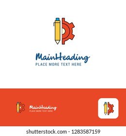 Creative Setting  Logo Design. Flat color Logo place for Tagline. Vector Illustration
