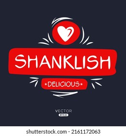 Logo creativo (Shanklish), pegatina Shanklish, ilustración vectorial.