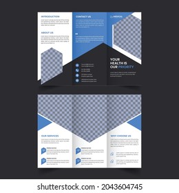 Creative Shape Business, Corporate, Travel, Home Clean, Construction, School Admission, Medical , Health Care, Moving House Service Promotion Trifold Brochure Design 