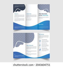 Creative Shape Business, Corporate, Travel, Home Clean, Construction, School Admission, Medical , Health Care, Moving House Service Promotion Trifold Brochure Design 