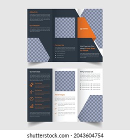 Creative Shape Business, Corporate, Travel, Home Clean, Construction, School Admission, Medical , Health Care, Moving House Service Promotion Trifold Brochure Design 