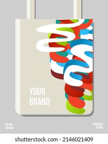 Kreative Form bunter Verpackungsdruck Design, angewendet für Musterhandwerk wie Tote-Tasche und Einkaufstaschen, Heimwerker-Produktion.