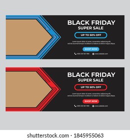 Creative Shape Concept Black Friday Sale Banner Template