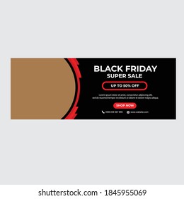 Creative Shape Concept Black Friday Sale Banner Template