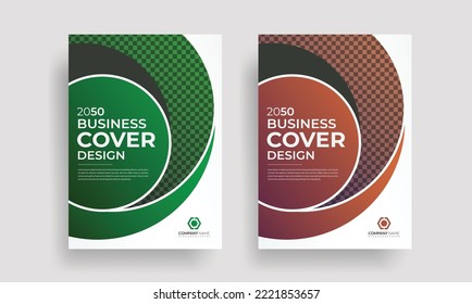Creative shape corporate business brochure cover design template or colorful business magazine or file cover design, Annual report cover, flyer design template