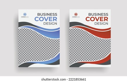Creative shape corporate business brochure cover design template or colorful business magazine or file cover design, Annual report cover, flyer design template