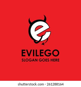 Creative shape design Evilego logo design | Abstract design concept for Monster Hacker E logo